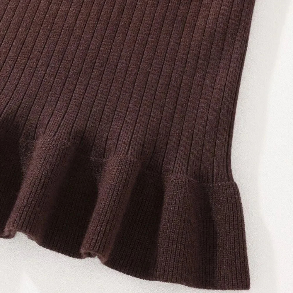 Girls Ruffle Hem Knit Skirt size 10-12 - Picture 2 of 7